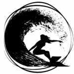 Surferin schwarz